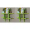 vidaXL Wall Shelves 2 pcs Green