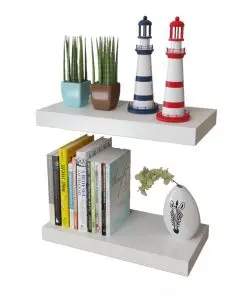 vidaXL Wall Shelves 4 pcs White 40 cm