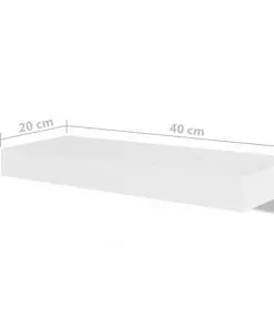 vidaXL Wall Shelves 4 pcs White 40 cm