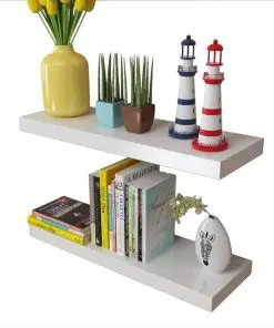 vidaXL Wall Shelves 4 pcs White 60 cm