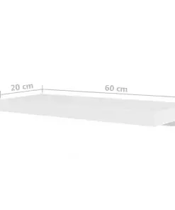 vidaXL Wall Shelves 4 pcs White 60 cm