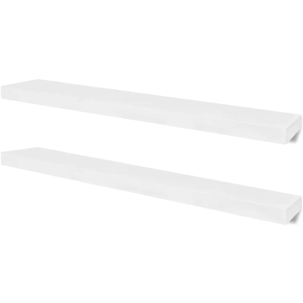 vidaXL Wall Shelves 4 pcs White 100 cm