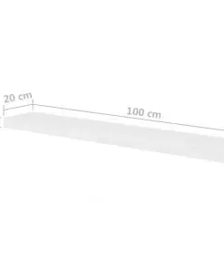 vidaXL Wall Shelves 4 pcs White 100 cm