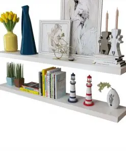 vidaXL Wall Shelves 4 pcs White 120 cm