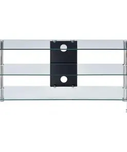 vidaXL TV Stand Transparent 90x40x40 cm Tempered Glass