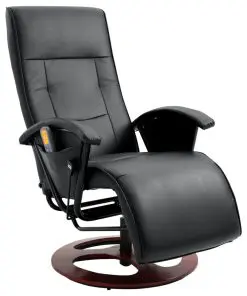 vidaXL Massage Chair Black Faux Leather