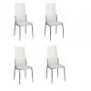 vidaXL Dining Chairs 4 pcs White Faux Leather vidaXL Dining Chairs 4 pcs White Faux Leather