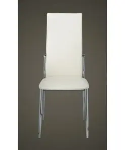 vidaXL Dining Chairs 4 pcs White Faux Leather