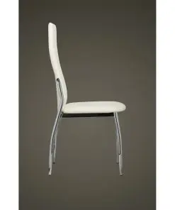 vidaXL Dining Chairs 4 pcs White Faux Leather