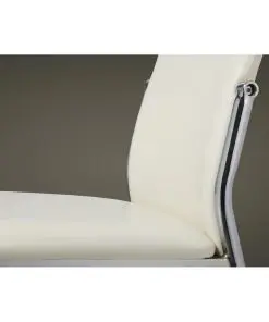 vidaXL Dining Chairs 4 pcs White Faux Leather