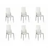 vidaXL Dining Chairs 6 pcs White Faux Leather vidaXL Dining Chairs 6 pcs White Faux Leather