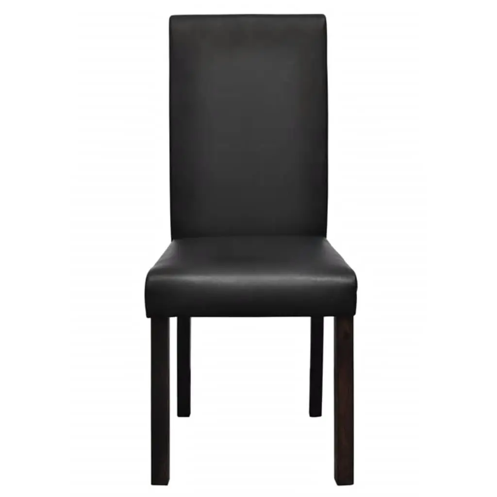 vidaXL Dining Chairs 6 pcs Black Faux Leather