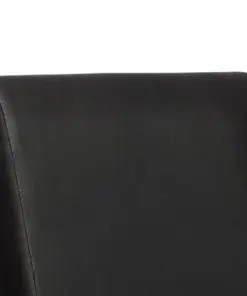 vidaXL Dining Chairs 6 pcs Black Faux Leather