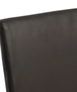 vidaXL Dining Chairs 6 pcs Brown Faux Leather