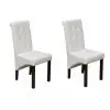 vidaXL Dining Chairs 2 pcs White Faux Leather vidaXL Dining Chairs 2 pcs White Faux Leather