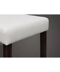 vidaXL Dining Chairs 2 pcs White Faux Leather