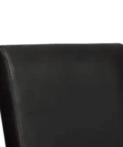 vidaXL Dining Chairs 2 pcs Black Faux Leather