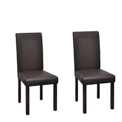 vidaXL Dining Chairs 2 pcs Brown Faux Leather