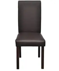vidaXL Dining Chairs 2 pcs Brown Faux Leather