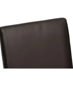 vidaXL Dining Chairs 2 pcs Brown Faux Leather