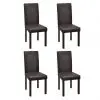 vidaXL Dining Chairs 4 pcs Brown Faux Leather vidaXL Dining Chairs 4 pcs Brown Faux Leather