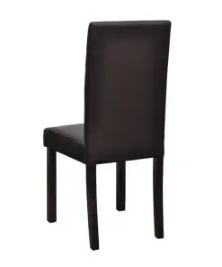 vidaXL Dining Chairs 4 pcs Brown Faux Leather