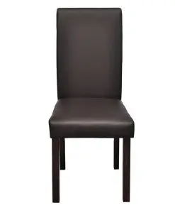 vidaXL Dining Chairs 4 pcs Brown Faux Leather