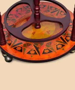 vidaXL Globe Bar Wine Stand Eucalyptus Wood