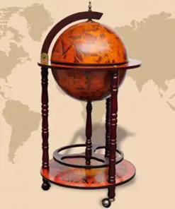 vidaXL Globe Bar Wine Stand Eucalyptus Wood