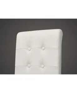 vidaXL Dining Chairs 4 pcs White Faux Leather