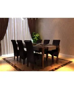 vidaXL Dining Chairs 6 pcs Brown Faux Leather