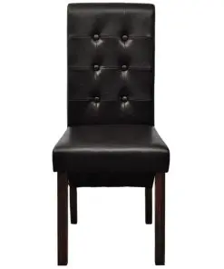 vidaXL Dining Chairs 6 pcs Brown Faux Leather