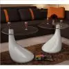 vidaXL Coffee Table 2 pcs with Round Glass Top High Gloss White vidaXL Coffee Table 2 pcs with Round Glass Top High Gloss White