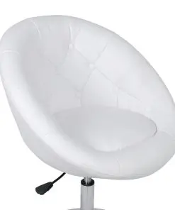 vidaXL Bar Chair White Faux Leather
