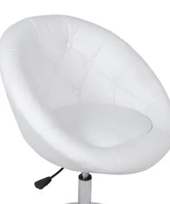 vidaXL Bar Chair White Faux Leather