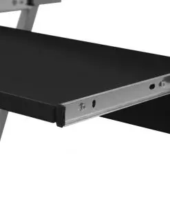 Computer Desk Pull Out Tray Furniture Office Student Table Black