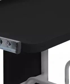 vidaXL Mobile Computer Desk with Pull Out Tray Black