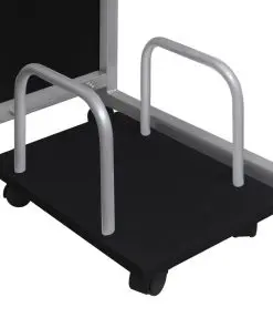 vidaXL Mobile Computer Desk with Pull Out Tray Black