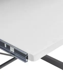 vidaXL Computer Desk Workstation With Pull Out Keyboard Tray White