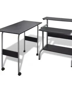 Computer Desk Adjustable Workstation Black