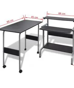 Computer Desk Adjustable Workstation Black