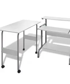 Computer Desk Adjustable Workstation White