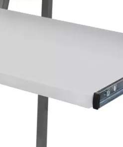 Computer Desk With Pull Out Keyboard Tray White