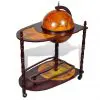 vidaXL Globe Bar Wine Stand Eucalyptus Wood Freestanding vidaXL Globe Bar Wine Stand Eucalyptus Wood Freestanding