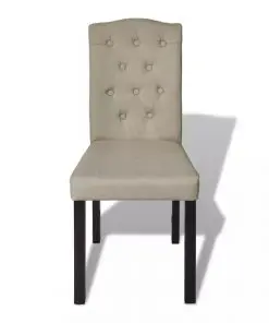 vidaXL Dining Chairs 6 pcs Beige Fabric