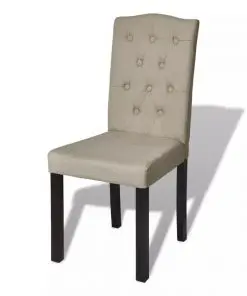vidaXL Dining Chairs 6 pcs Beige Fabric