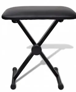 vidaXL Adjustable Keyboard Stand and Stool Set
