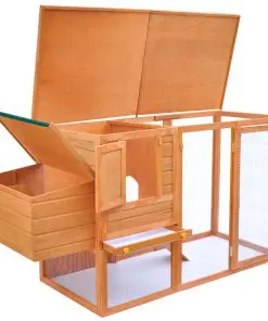 vidaXL Outdoor Chicken Cage Hen House with 1 Egg Cage Wood