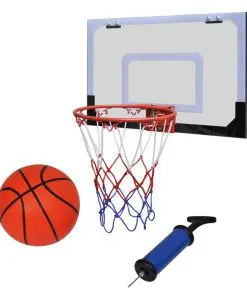 vidaXL Indoor Mini Basketball Hoop Set with Ball and Pump