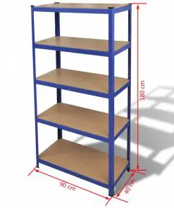 Storage Shelf Garage Storage Organizer Blue